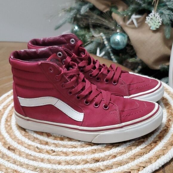 Vans sk8 hi maroon color way Unisex Sneakers,  Size 7W/5.5M - Picture 1 of 10